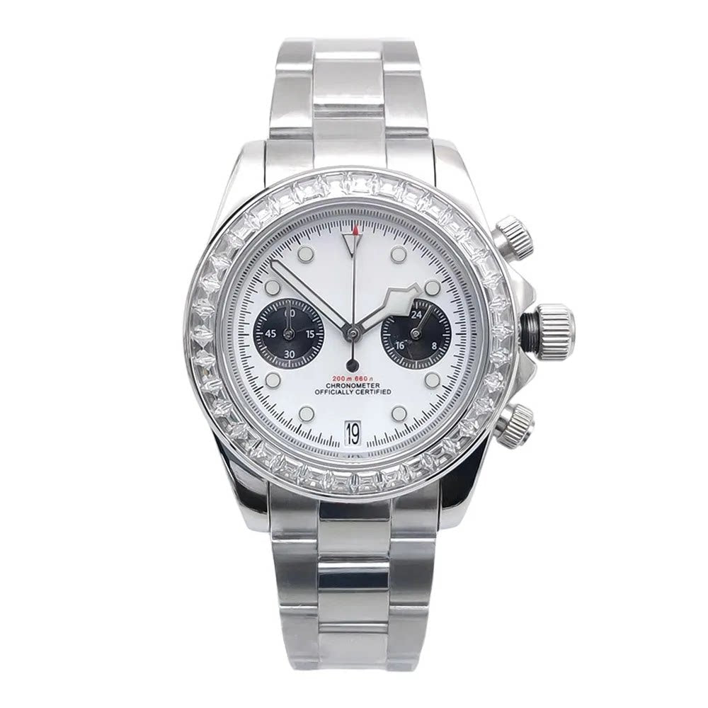 VK64 Stainless Steel Quartz Watch Men's Two Eyes Biwan Chronograph