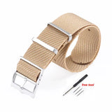 NATO Canvas Nylon Strap 20/22mm  PVD Bronze Color Buckle For Pilot Diver