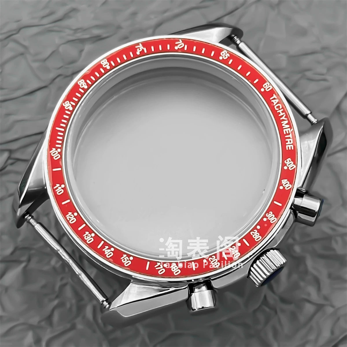 Mineral Crystal Speedmaster Watch Case 40mm Stainless Steel Polished VK63 Movement Domed 5ATM