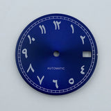 New Middle East Arabic digital dial 28.5MM green luminous watch dial fit NH35/NH36 movement