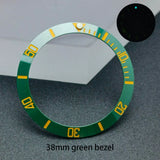 Submariner Bezel Replacement Accessories 38mm * 30.6mm Ceramic Tilt Bezel Suitable for 40.5mm Bezel