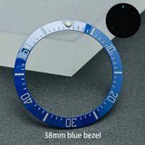 Submariner Bezel Replacement Accessories 38mm * 30.6mm Ceramic Tilt Bezel Suitable for 40.5mm Bezel