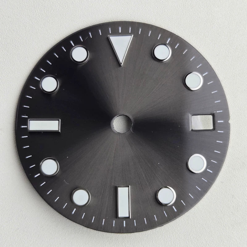 Enamel  Dial Sub style 28.5MM Watch Accessories Full Sterile for NH35/36 Movement Blue Lume