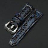 Handmade Snake Leather Strap Skin 20mm 22 24 26MM Textured Genuine Leather band