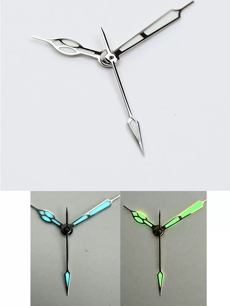 NH35 movement watch Hands Gold silver green / ice blue light suitable for NH35 36 34 movement 8x12x12mm