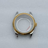 MIyota 8285 watch case Smooth bezel fluted diamond sapphire 316 stainless steel 31mm dial 10ATM