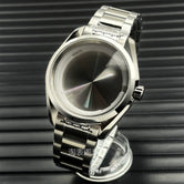 40MM Silver Polished Case 316L Stainless Steel  Sapphire Glass for Japanese NH35 36 Movement 10Bar Dress Watch Case