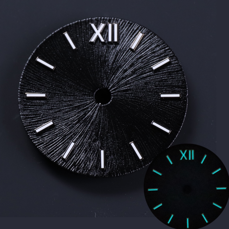 Radiation pattern Dial 28.5mm for NH35 34 36 38 movment no date window crown at 3 and 3.8
