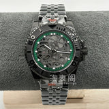 40MM Skeleton Yacht-Master Watch Automatic NH72 hollow movement green luminous sapphire10 Bar