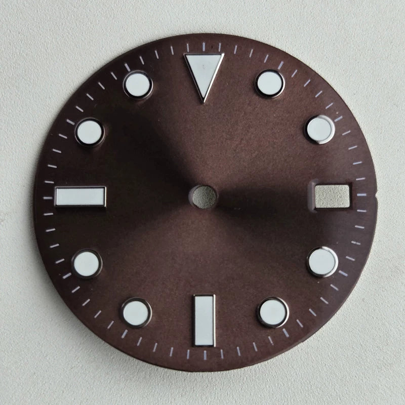 Enamel  Dial Sub style 28.5MM Watch Accessories Full Sterile for NH35/36 Movement Blue Lume