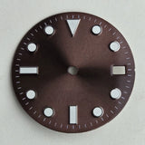 Enamel  Dial Sub style 28.5MM Watch Accessories Full Sterile for NH35/36 Movement Blue Lume