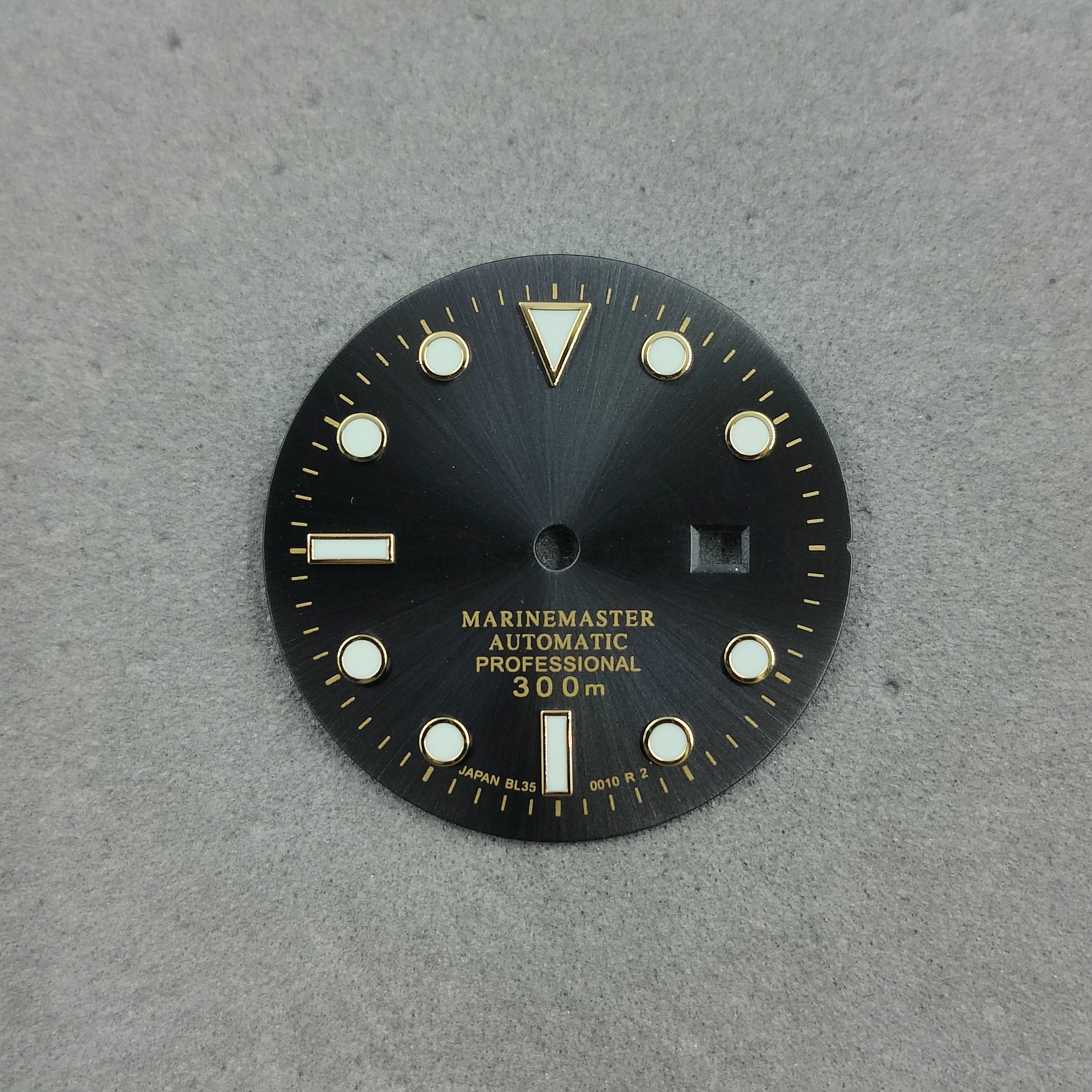 Lady Submariner Dial 24.5mm Sunburst green luminous light for installing NH05 modified watch accessories