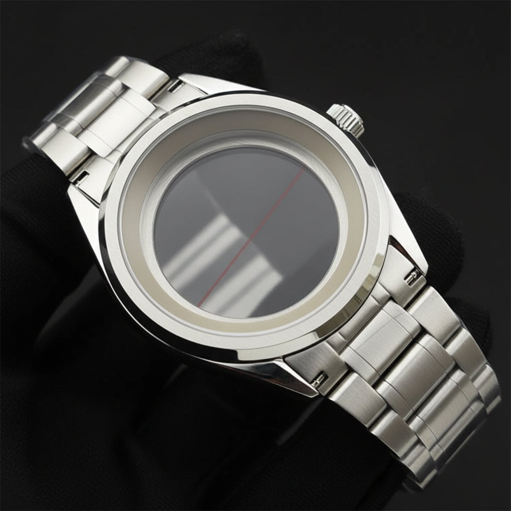 silver white berch forst watch case