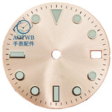 28.5MM Submariner Dial sunburst Blue luminous NH35 NH34 ETA2824 PT5000 Miyota8215 ST2130