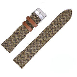 British retro Harris tweed leather strap for pilot watches 18/20/22/mm