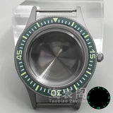 40MM titanium-coated Fifty Fathoms Watch Case Luminous Bezel Domed Sapphire for NH35 36 ETA2824 PT5000 movement 10Bar