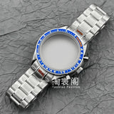 Mineral Crystal Speedmaster Watch Case 40mm Stainless Steel Polished VK63 Movement Domed 5ATM