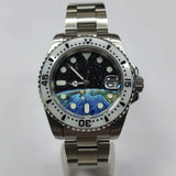 40mm NH35 SUBMARINER  Diver with earth dial 10bar Sapphire Automatic Full Lume