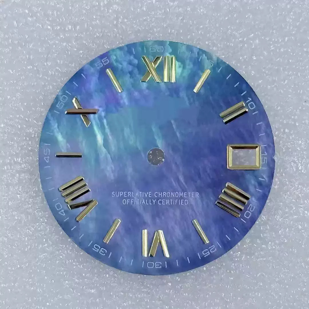 MOP Dial Mother of Pearl Roman Number Marker Modified Accessories 28.5mm for NH35 Movement