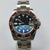 40mm NH35 SUBMARINER  Diver with earth dial 10bar Sapphire Automatic Full Lume