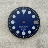 28.5MM SKX007 dial Marine Master round nail green luminous surface suitable for NH35 movement