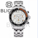 41MM Quartz VK63 Seamaster Chronograph  Sapphire Glass Green Luminous 5ATM