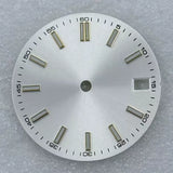 28.5mm double nail Dial with number minute mark Green luminous for NH35 movement
