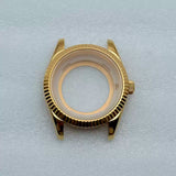 MIyota 8285 watch case Smooth bezel fluted diamond sapphire 316 stainless steel 31mm dial 10ATM