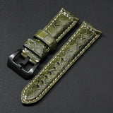 Handmade Snake Leather Strap Skin 20mm 22 24 26MM Textured Genuine Leather band