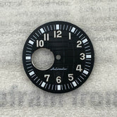 32mm Aquanaut Dial For NH38 Movement grenade Arabic numerals with green luminous