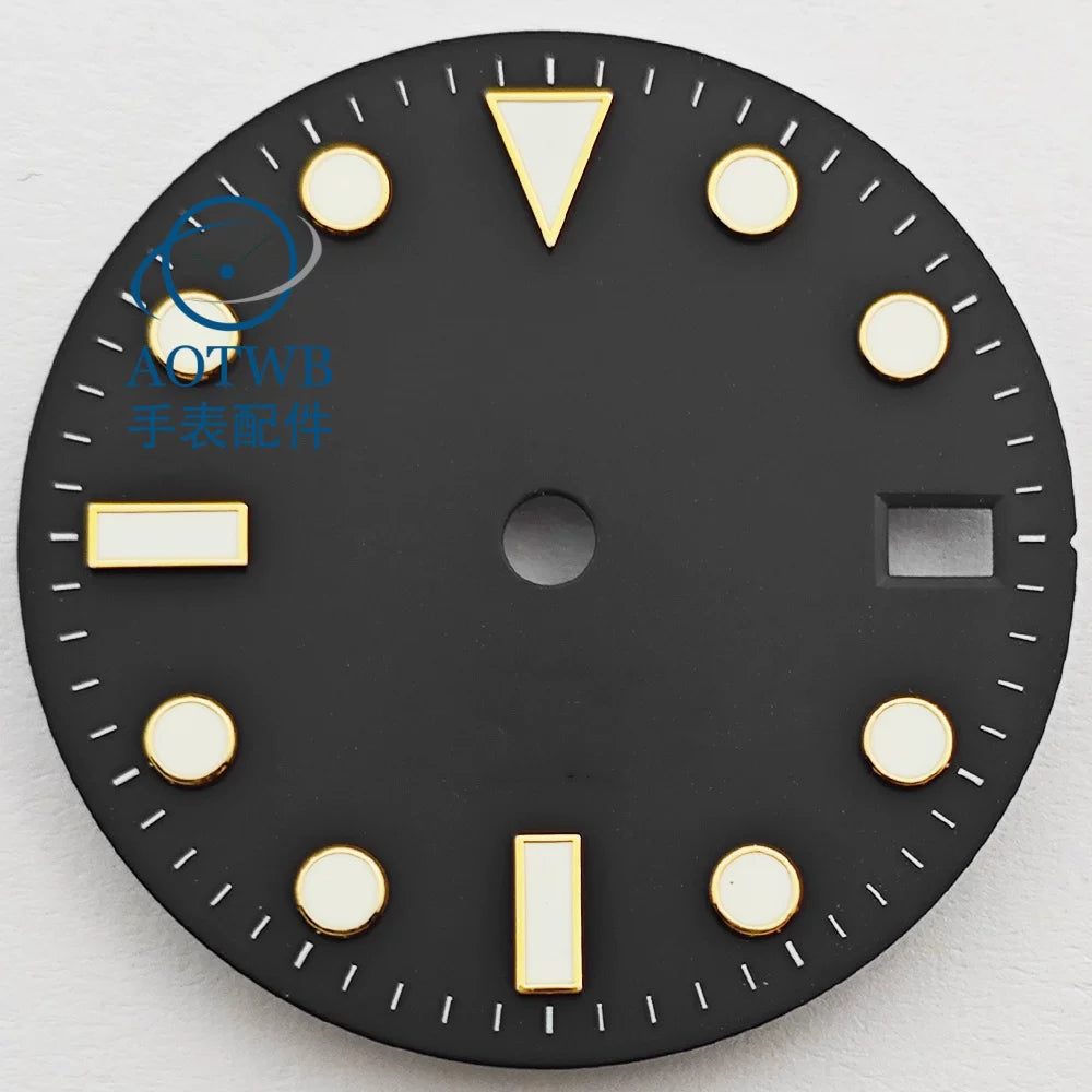 28.5MM Matte Dial dial luminous NH35 NH34 ETA2824 Miyota8215 ST2130 sub style