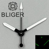 Arrow Watch hand White yellow and black Mixture green luminousfor NH35 NH36 NH38 PT5000 ETA2824 Etc