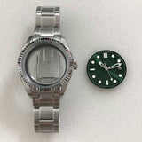 38MM AirKing / explorer watch case 316L stainless steel case sapphire for NH35 NH34 NH36 Nh38 etc movement