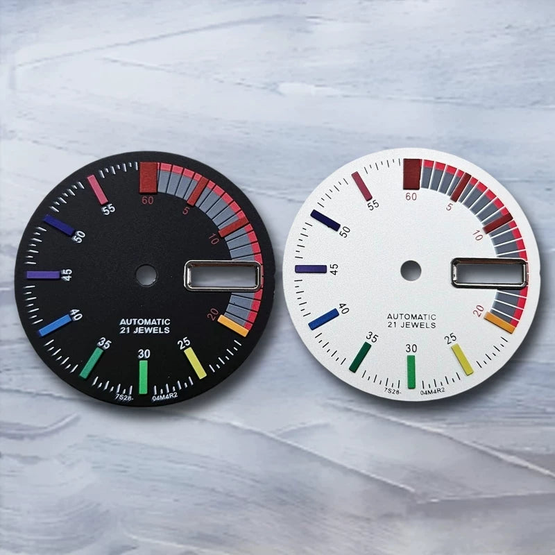 28.5mm NH36 watch Dial SKx Mod watch accessory day date no lume