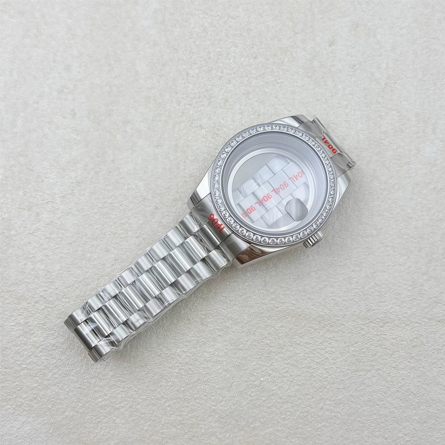 36MM/39MM Datejust Watch Case With Presidential Strap Set Sapphire Glass for NH35/NH36,34 38 etc Movement 10ATM