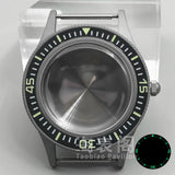 40MM titanium-coated Fifty Fathoms Watch Case Luminous Bezel Domed Sapphire for NH35 36 ETA2824 PT5000 movement 10Bar