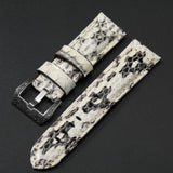 Handmade Snake Leather Strap Skin 20mm 22 24 26MM Textured Genuine Leather band