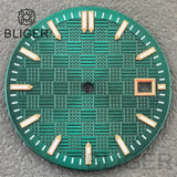 31mm Sterile Dial logo-free green luminous dial for NH35 movement 3 o'clock date