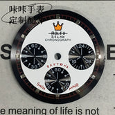 30MM VK63 Dial Who Cares Im already Late theme enamel no lume