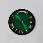 Miyota 8285 Watch accessories dual calendar dial 30.8MM gold nail , no luminous light,with handset
