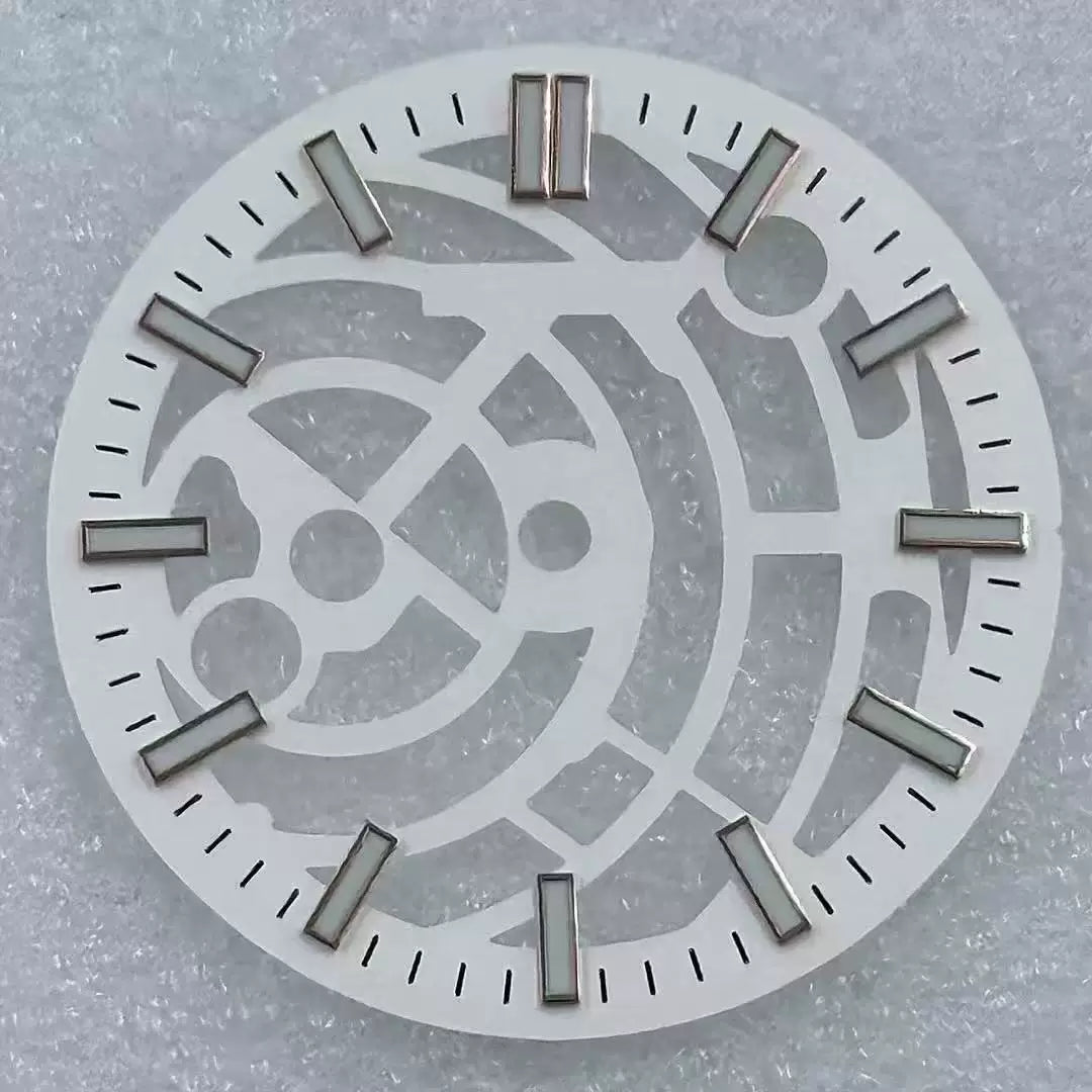 31.8mm Hollow NH38 Dial  strip nail green luminous suitable for NH38 H70 movement