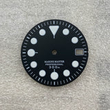 28.5MM SKX007 dial Marine Master round nail green luminous surface suitable for NH35 movement