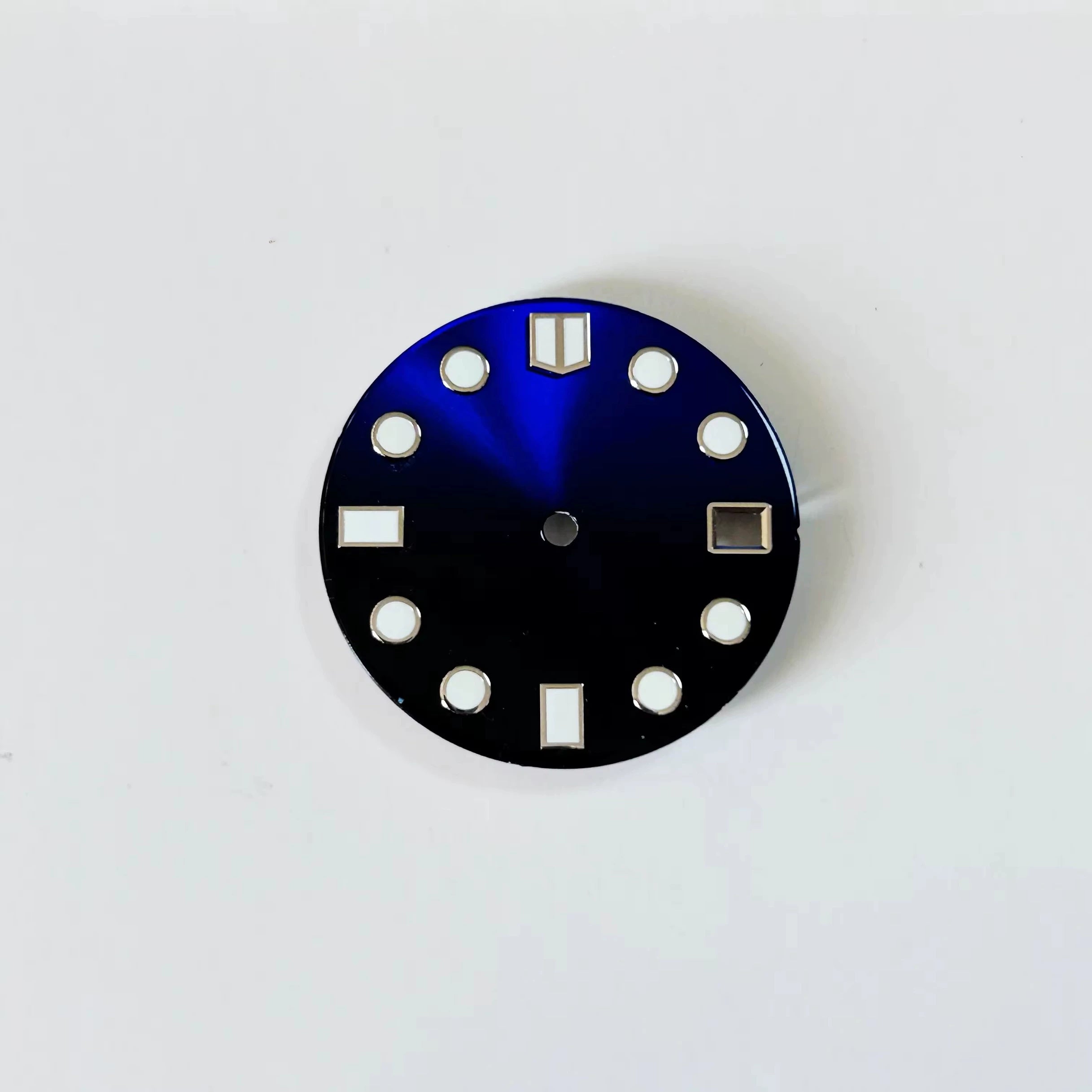 28.5MM Double bar Watch dial blue and green luminous light for NH35 NH36 NH35 dial, watch accessories NH35 customization