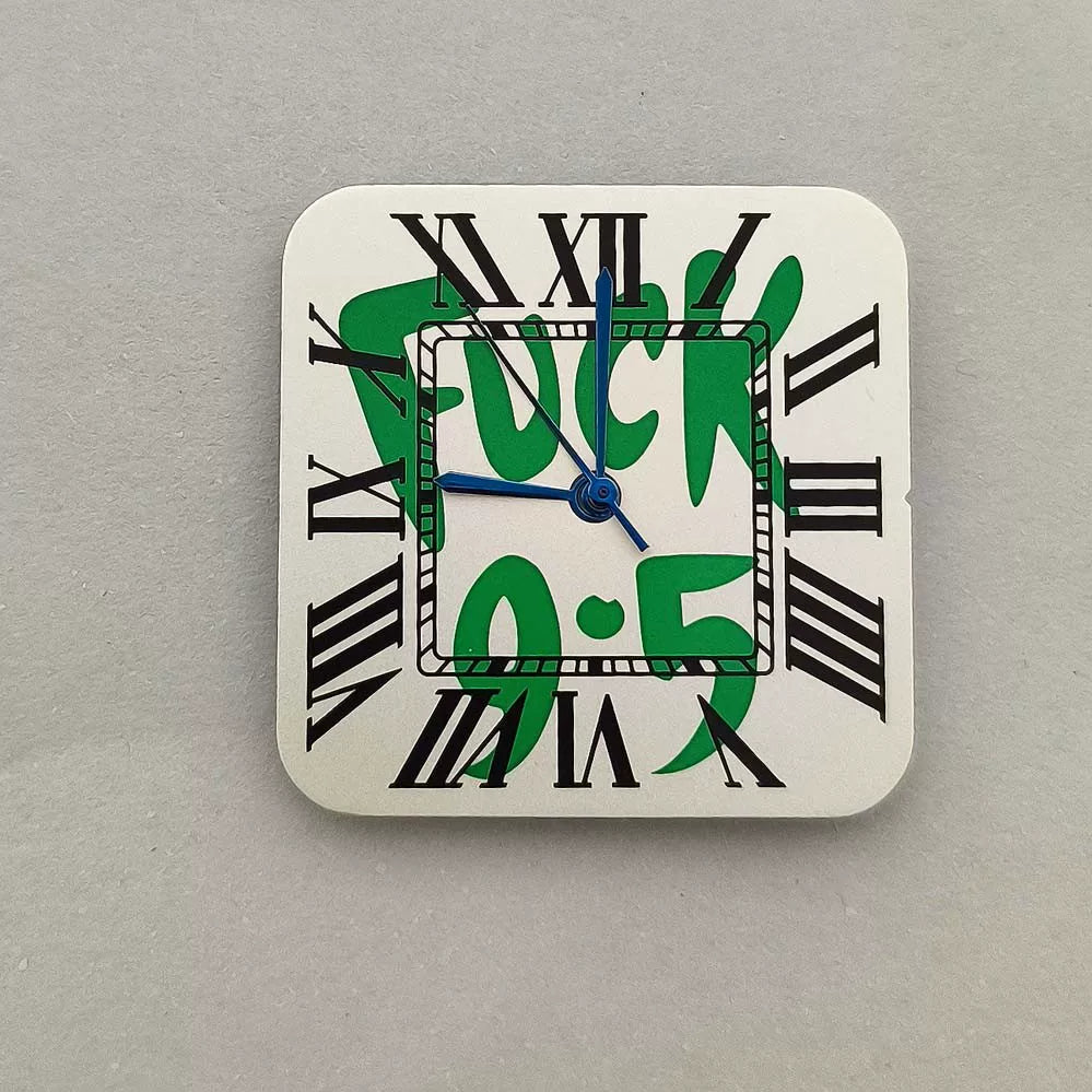 27MM square dial graffiti blue hands for Japanese NH35/NH36 movements no lume Santos Mod Part