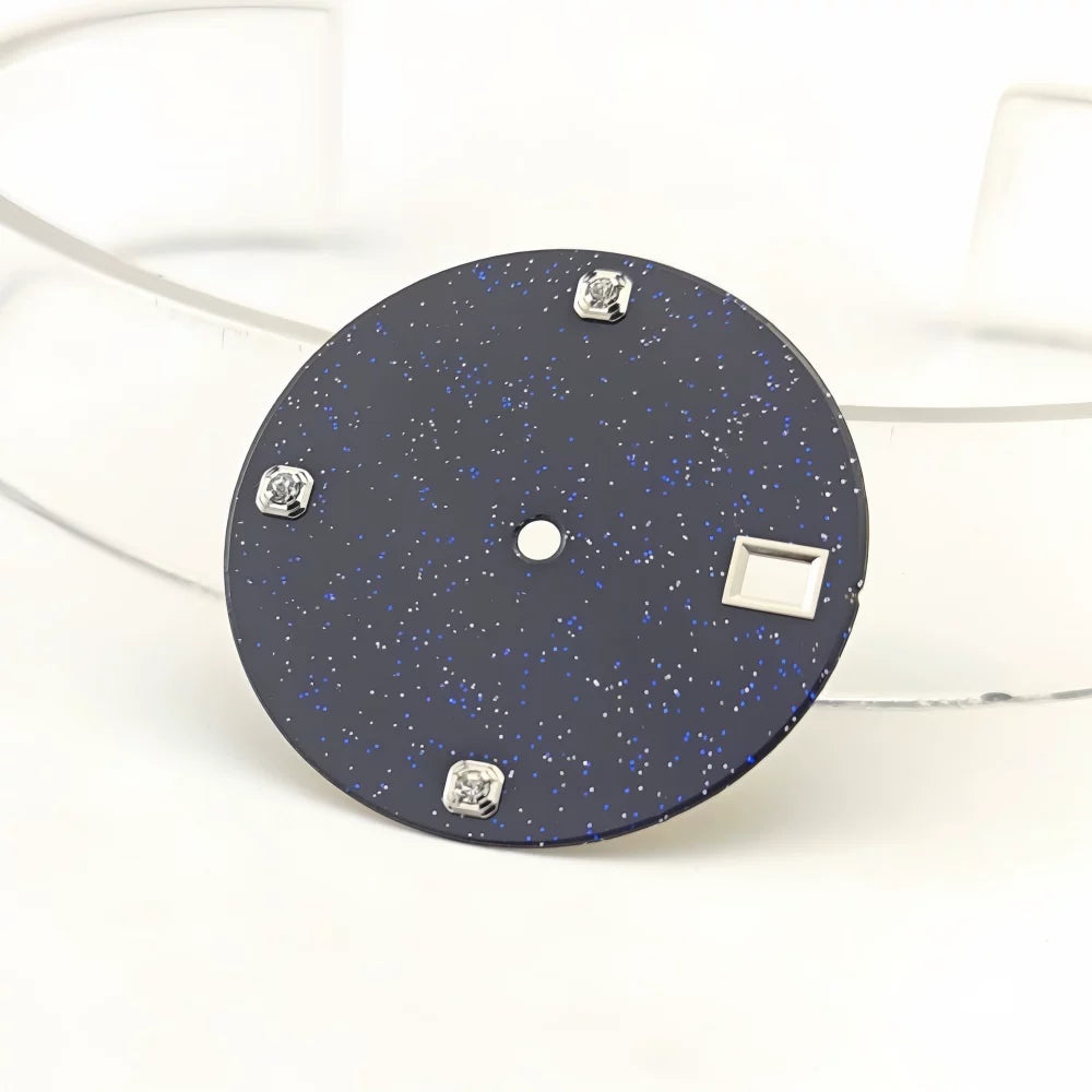 NH35 Starry dial enamel surface blue gold sand NH36/4R35 mechanical watch watch accessories size 28.5mm