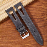 Hollow Summer Leather Strap Crazy Horse Universal 20/21/22/24MM Perforated Breathable Soft  band