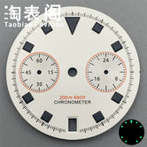 30Mm quartz vk64 dial multi-function chronograph dial snowflake hands 6 o'clock calendar green lume