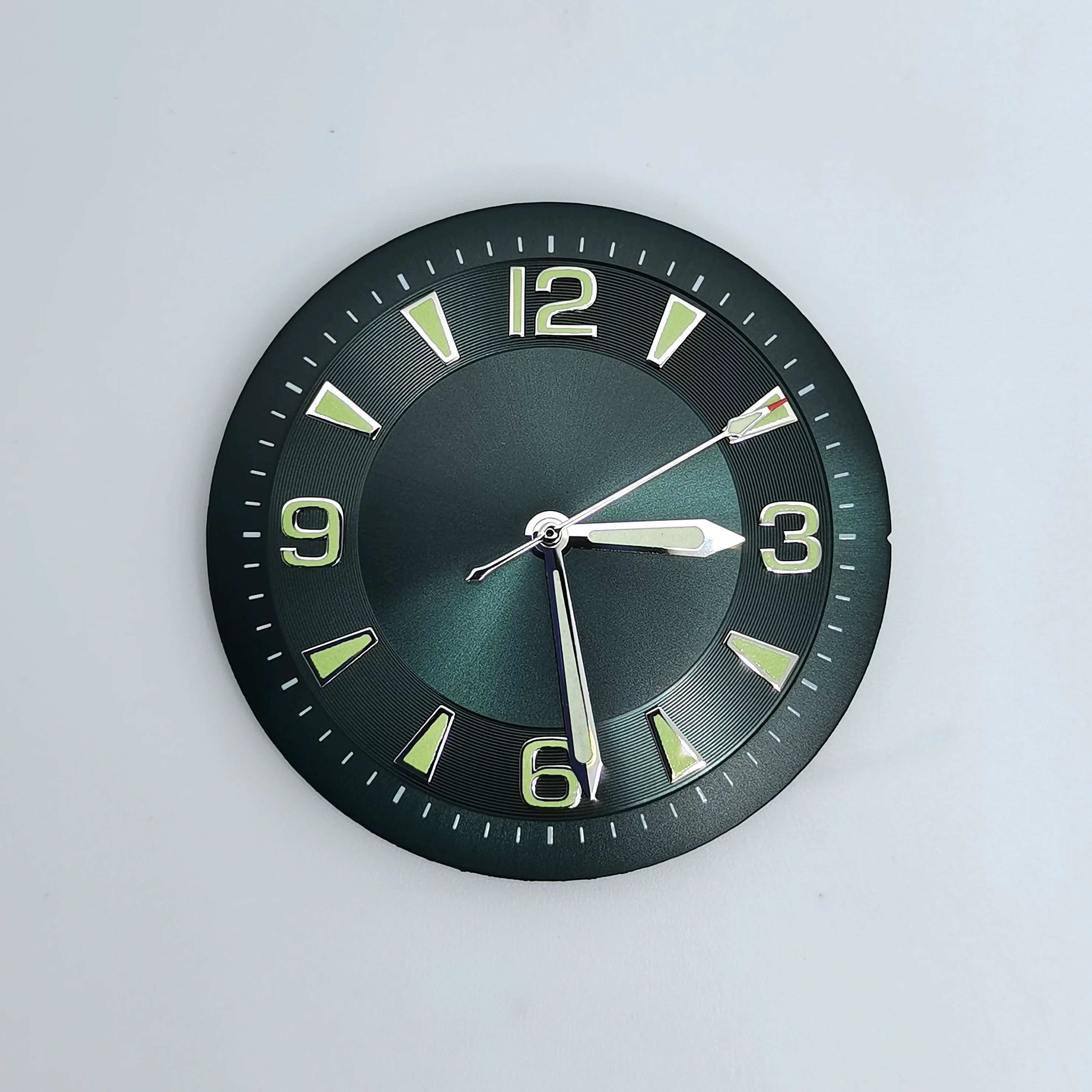 33.5mm dial and hands 36912 number for eta2824 miyota 8215 seiko NH35 movement green luminous