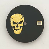 Matte 28.5mm dial No logo skull dial no lume suitable for NH35/36 movement special
