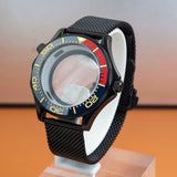 Black Seamaster 300 Case 41mm Sapphire for NH35/NH36 10ATM